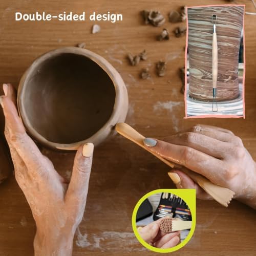 Clay Sculpting Tools for Pottery, Polymer & Air Dry Clay, 44 PCS - Image 6