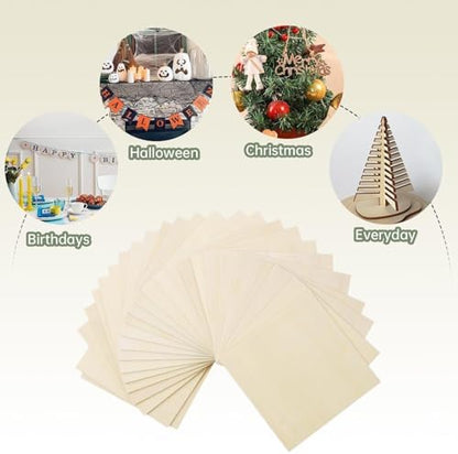 2 Pack Plywood Sheets, 17.1" x 17.1"x 0.39" Basswood Sheets - Image 6