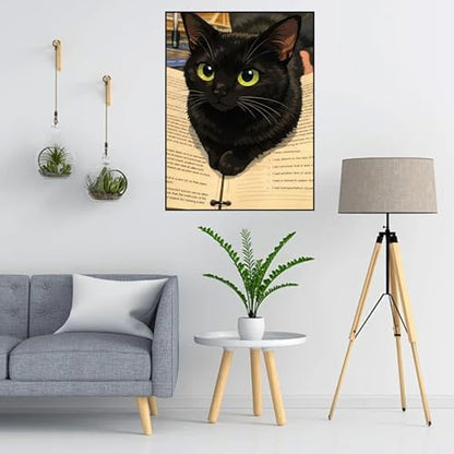 Lophomie Diamond Art Kits for Adults, 5D Cat Diamond Painting Kits 12x16 in - Image 2