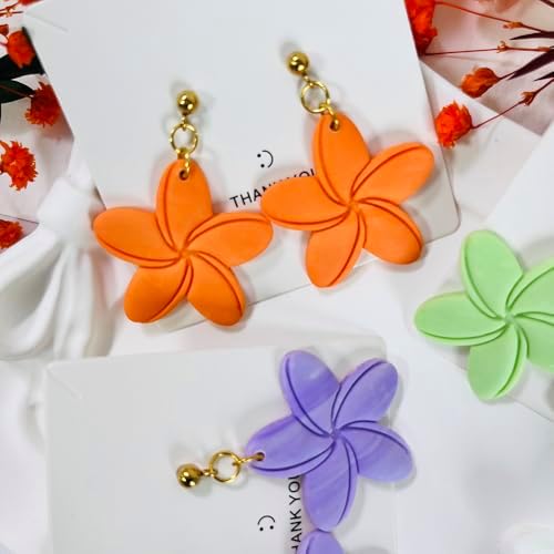 Xaekicr Tropical Flower Polymer Clay Cutter – 5 Petal Clay Earring Cutter for DIY Floral Jewelry – Clay Tools for Polymer Clay Earrings & Handmade Crafts – Simple Cutter for Summer Designs - Image 3