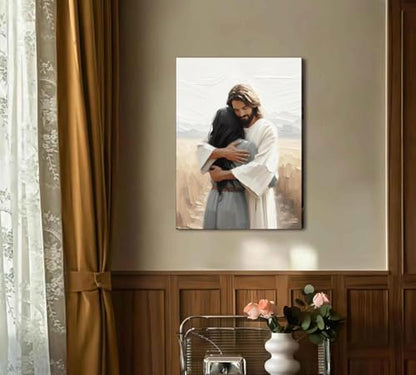 Christianity Paint by Numbers Kit for Adults Framed Canvas, Frameworkless - Image 4