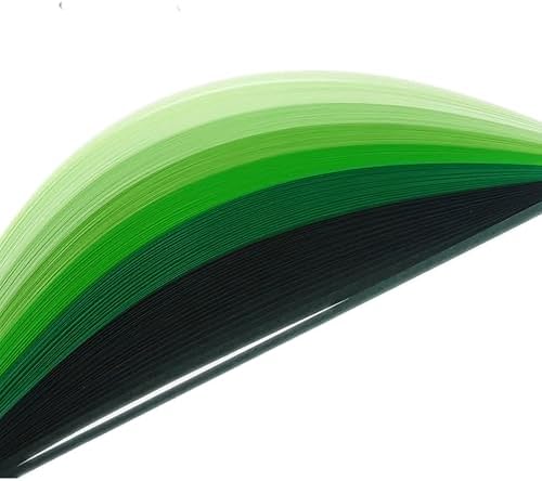 ODETOJOY Green Gradient Quilling Strips - 5MM, 21in Long, 120 Pcs - Ideal for Filigree & Color - Ramp Crafts - Image 6