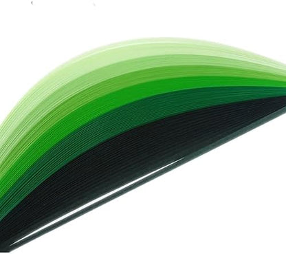 ODETOJOY Green Gradient Quilling Strips - 5MM, 21in Long, 120 Pcs - Ideal for Filigree & Color - Ramp Crafts - Image 6