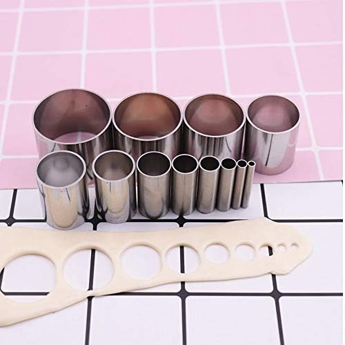 Fireboomoon 12 PCS Hole Hollow Punch Cutter Set with Storage Case,Stainless Steel Round Circle Ring Clay Cutters Ceramics Dotting Baking Indentation Mold Tools for Polymer Clay Pottery Handmade Craft - Image 6