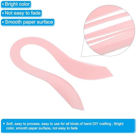 PATIKIL Quilling Strips Paper 600pcs 1.5mm 39cm Origami Paper Quilling Kits for Art DIY Hand Craft Christmas, Light Pink - Image 3