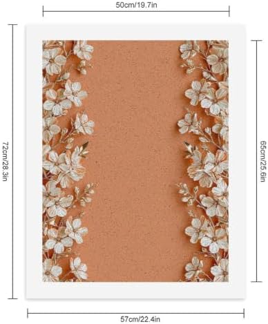 Paint by Numbers Kit for Adults Beginner Art Decor Orange Floral Frame - Image 2