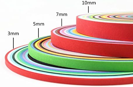 IMISNO Paper Quilling Strips Set,1040Strips,26Colors,3/5/7/10mmx38cm - Image 4