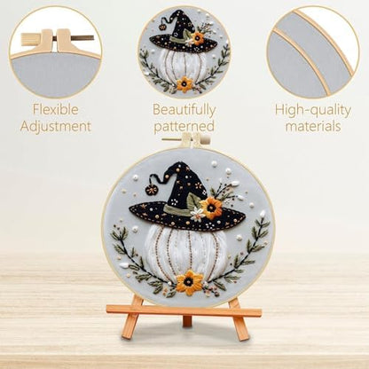SCECALA 4 Pack Funny Halloween Embroidery Kit for Beginners - Image 2