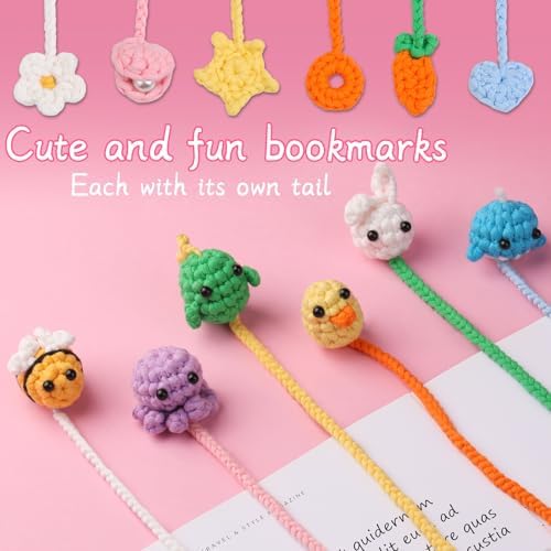 Kogyxe Crochet Kit for Beginners, Crochet Bookmark Kit - Image 2
