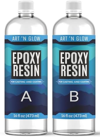 Crystal Clear Epoxy Resin Kit 32oz - Food Safe, UV Resistant, Bubble Free by ArtNGlow