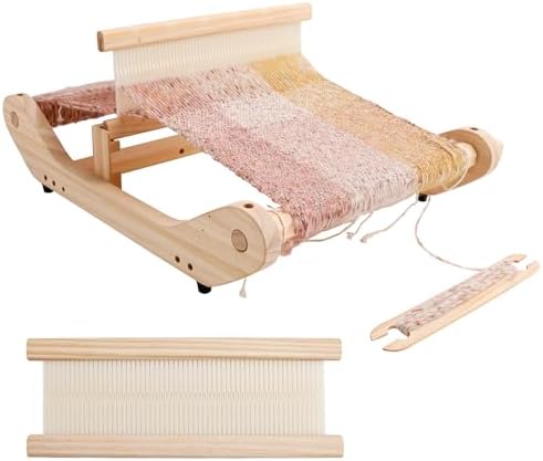 PURCOULEUR 12 Inches Rigid Heddle Loom, Wooden Loom Kit for Adults by PURCOULEUR