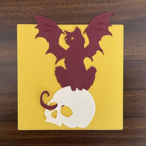 Skull Bat Cat Die Cuts for Card Making, Halloween Cutting Dies for DIY Scrapbooking Photo Album Decorative Embossing Paper Dies for Card Making Templated - Image 5