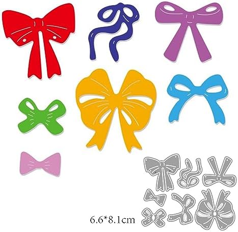Scrapbooking Die-Cuts, Christmas Metal Cutting Dies for Card Making, Paper Craft Punch Template, Background Embossing Stencils, DIY Album Décor (7 Pcs Bow-6.6x8.1cm) - Image 7