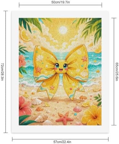 Lyngora Paint by Numbers Kit for Adults Beginner Art Decor Yellow Beach Bow - Image 2