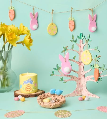 Pott’d Easter Craft Kit Air Dry Clay Kit for Adults, DIY Craft Kit with Air Dry Clay, Tools, Paints and Guides for Making Easter Decorations, Nest Trinket Dish and Handmade Candle - Image 2
