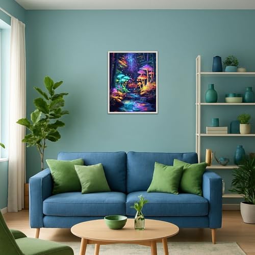 Banket Paint by Numbers Kit for Adults Beginner Mushroom DIY Painting Kits for Adults Forest Easy Adult Paint by Number Kits on Canvas Color by Numbers for Gifts Home Wall Decor 16x20 Inch - Image 4