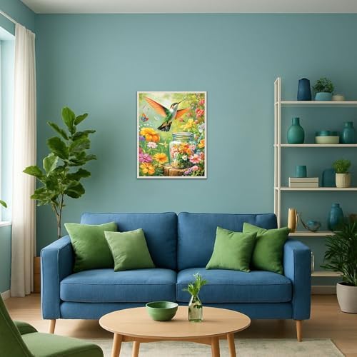 Banket Paint by Numbers Kit for Adults Beginner Hummingbird DIY Painting Kits for Adults Flowers Easy Adult Paint by Number Kits on Canvas Color by Numbers for Gifts Home Wall Decor 16x20 Inch - Image 4