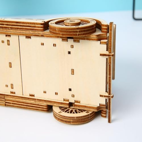 3D Wooden Puzzles Vintage Car Model Kits, Brainteaser and Puzzle for Christmas/Birthday,Gifts for Adults and Teens to Build Combination - Image 7