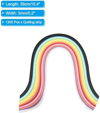 PATIKIL 1300pcs Quilling Strips Paper, 5mm x 39cm Origami Paper Quilling Kits for Adults Beginner Art DIY Craft Christmas, Multicolor - Image 2