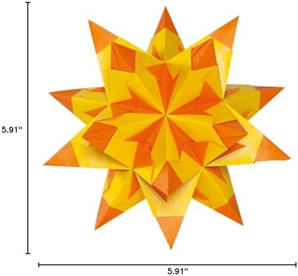 Folia 836/3030 Bascetta Star Handicraft Set, Blue, Paper, Yellow/Orange, 20 x 20 cm - Image 5