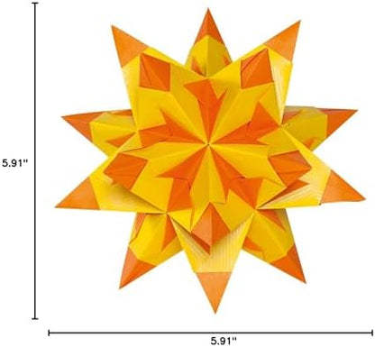 Folia 836/3030 Bascetta Star Handicraft Set, Blue, Paper, Yellow/Orange, 20 x 20 cm - Image 5