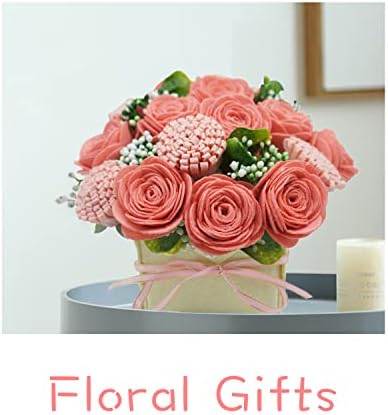 BAZIMA DIY Felt Flower Art Craft Kit,DIY Pink Rose and Carnation Bouquet Kit, Floral Gifts,Beginner Craft Kit,Arrange Pre-Cut Felt Flowers and Foliage - Image 6