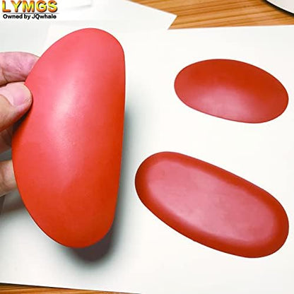 LYMGS Soft Silicone Pottery Clay Sculpt Tools Set, Smooth Artists Ceramic Shaping Tool for Potter Modeling Soft Rib, Red 3 Different Size - Image 5
