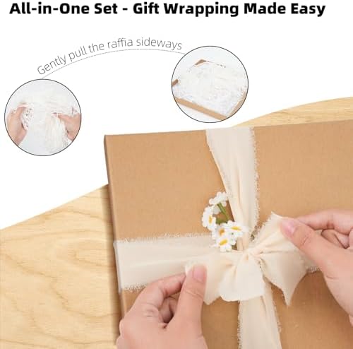 Vienrose Scrapbook Album Gift Set, 10x10 Inch, 40 White Pages, Off White - Image 6