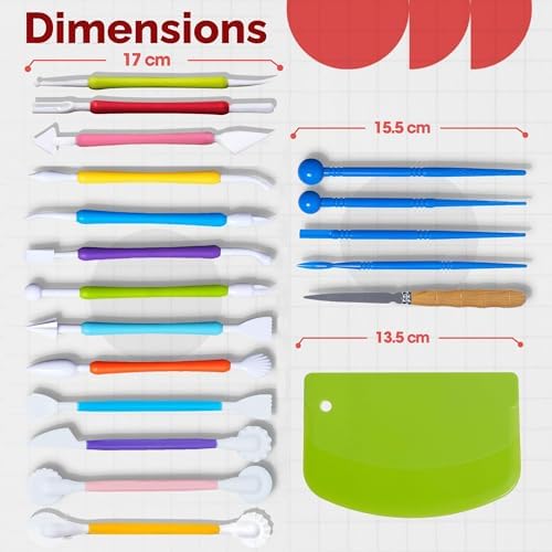 19 Pcs Clay Sculpting Tools, Polymer Clay Tools & Air Dry Clay Accessories - Image 2