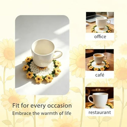 Yarniss Beginner Crochet Kit Sunflower Coaster w/Video - Image 5