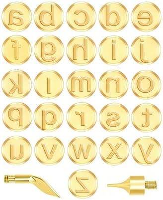 Wood Burning Tips Letters Uppercase Alphabet Branding and Personalization Set for Wood and Other Surfaces by Wooden Letters (coppery) - Image 2