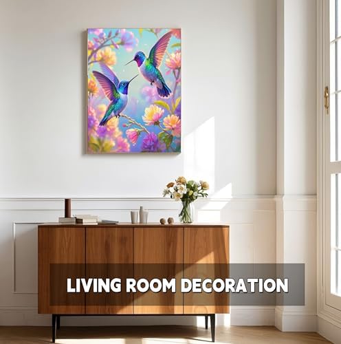 TINDAY Paint by Numbers Kit for Adults Paint by Number for Adults Beginner Hummingbird Painting by Number for Adult on Canvas Acrylic Painting Wall Decor 16x20 in - Image 3