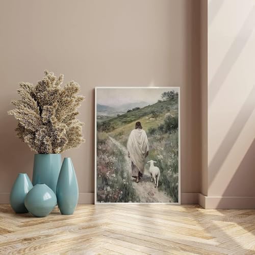 Jesus and Lamb Paint by Numbers Kit for Adults Beginner (Without Frame) - Image 2