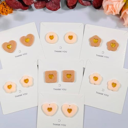 Xaekicr Heart Center Polymer Clay Cutters – 5 Shapes Clay Earring Cutters Set for DIY Jewelry – Polymer Clay Tools for Earrings & Crafts – Cute Clay Cutter Set for Valentine & Gift Projects - Image 4