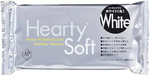 Activa Hearty Soft Clay, White, Lightweight Air Dry Clay 180g (6.3 oz) | Fine & Flexible Texture Perfect for Flowers, Sweets & Deco, Miniature Food by SandtastikProducts