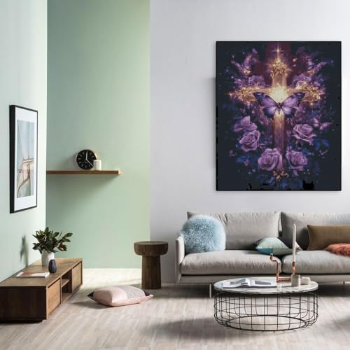 Religious Stamped Cross Stitch Kits - Cross Stitch Kits for Beginners，Adults Needlepoint Cross-Stitch Patterns Dimensions Needlecrafts Embroidery Kits Arts and Crafts 11.8x15.7 Inches - Image 4