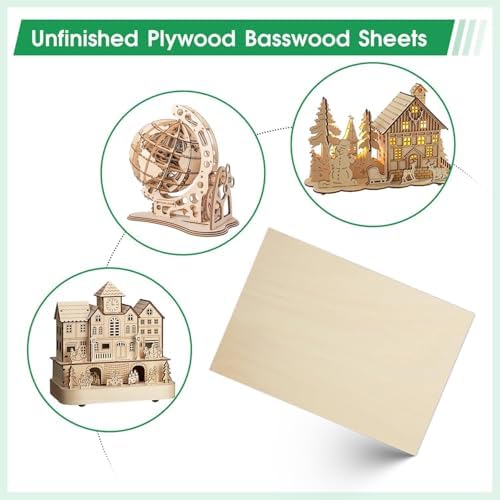 6 Pack Basswood Sheets 18"×24"×3/16" Unfinished Plywood Sheet - Image 4