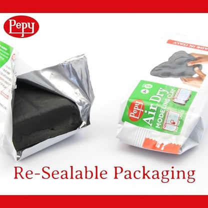 Pepy Premium European Air Dry Modeling Clay Black 2.2 lb Bar, Easy to Use Air-Hardening Clay for Classroom and Montessori Sculpting and Crafts Projects - Image 4