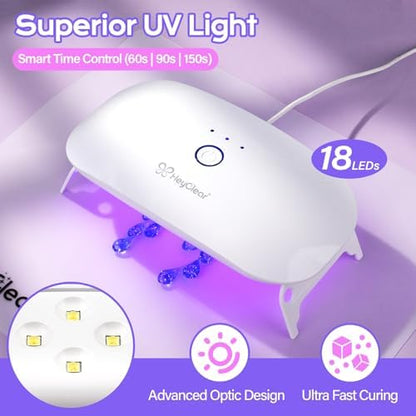HeyClear UV Resin Kit Jewelry Making Supplies with 18 LEDs Large UV Light - Image 6