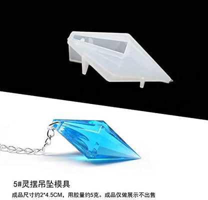 Pendulum UV Silicone Resin Molds DIY Craft Silicone Transparent Mold for Pendant Necklace Mold Jewelry Making Findings (19x52mm) - Image 7
