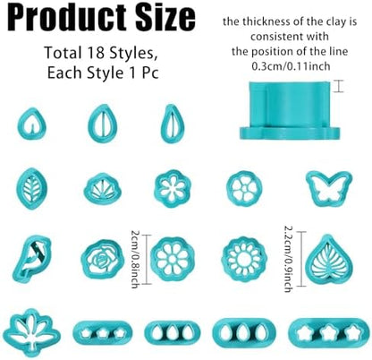 ORIGACH 18 Pcs Spring Polymer Clay Cutters Set - Image 2