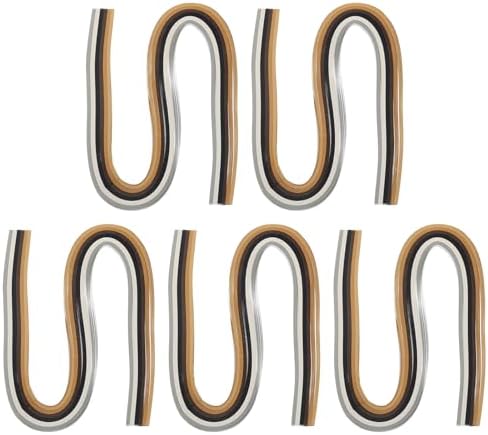 PATIKIL 600pcs Quilling Strips Paper 3/16"(5mm) 21" Origami Paper Quilling Strip for Art DIY Hand Craft Christmas, Brown by PATIKIL
