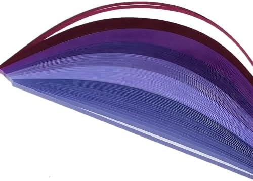 1.5mm Multicolor Quilling Paper Strips Set Quilling Strips 1/16inch-120pc-15.3inch Length-Gradient Paper Strips (Purple) - Image 2