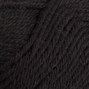 Knit Picks Wool of The Andes Yarn Pack - 10 Skeins of Black 100% Wool Worsted Weight Yarn (Coal)
