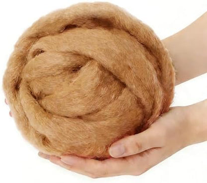 3.4oz Needle Felting Wool Dark Golden for DIY Needle Craft Enthusiasts by %22VNAKER%22+Flagship