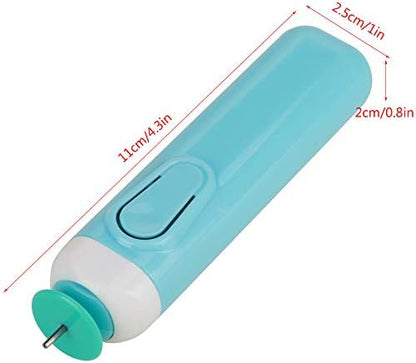 Kits for Adults,Battery Operated Quilling Tool,Electric Quilling Tool,Electric Quilling Tool Electric Slotted Paper Crafts Quilling Tool Origami Winder Steel Curling Pen (Blue) - Image 5