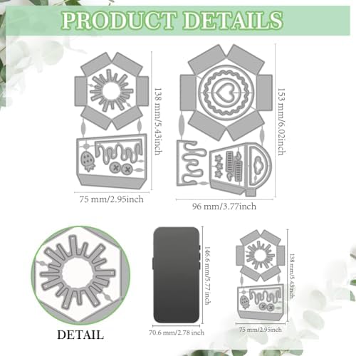 MAYJOYDIY 3D Cake Gift Box Dies - Carbon Steel - Die-Cutting Templates - Image 2