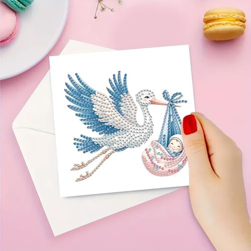 DDGYP 6 PCS Diamond Art Painting Greeting Cards with Envelopes,5.9x11.81In - Image 4