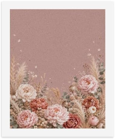Paint by Numbers Kit for Adults Beginner Art Decor Mauve Peony Meadow - Image 2