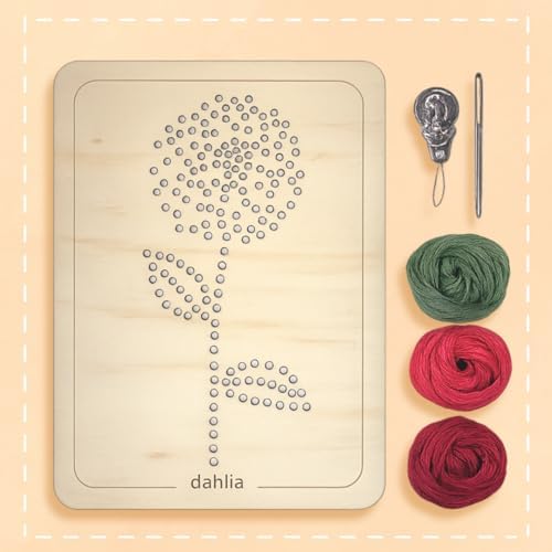 Wooden Flower Lacing Embroidery Kits for Beginners, Set of 5 Learn-to-Stitch Craft Boards, Sewing & Embroidery Art Kits for Kids Ages 8+, DIY Craft Projects, Educational Gifts, Party Favors (Autumn) - Image 4